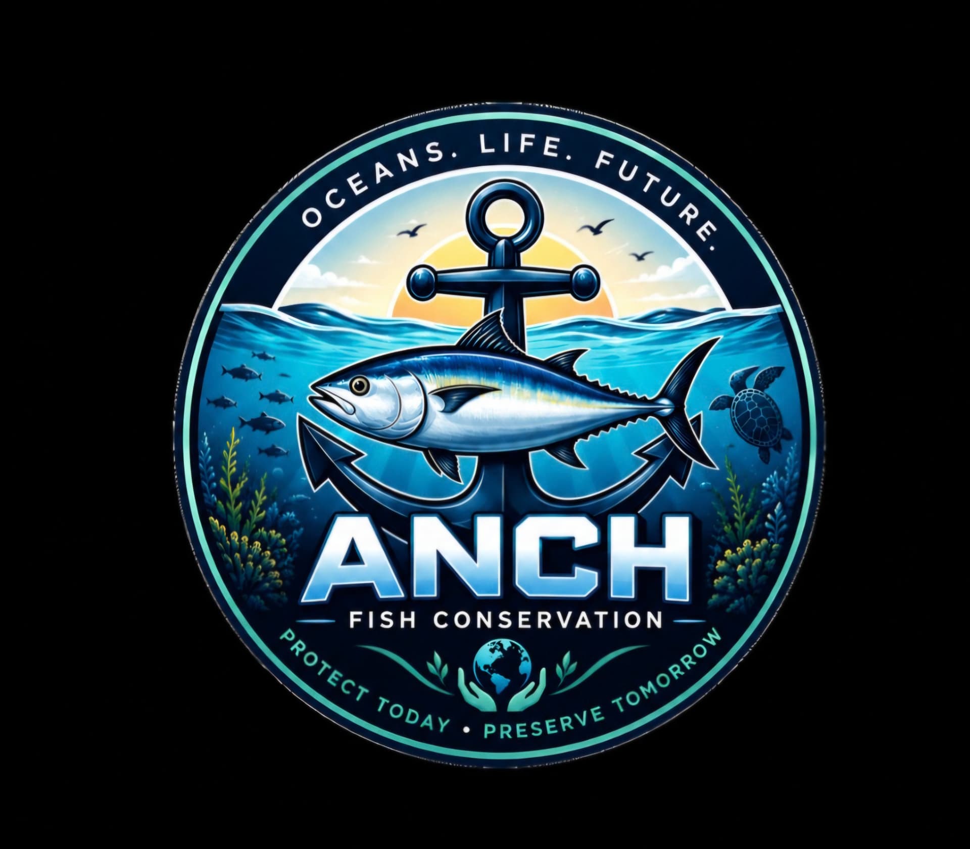 Blue Anchor (ANCH) fish conservation emblem